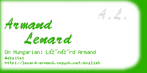 armand lenard business card